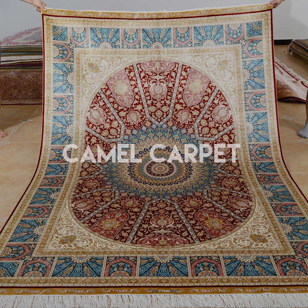 Red and Blue Silk Oriental Best Carpet.jpg